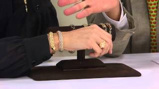 EternaGold 8" Bold Woven Bracelet 14K Gold, 7.1g with Jennifer Coffey