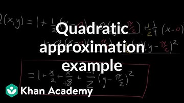 Quadratic approximation example