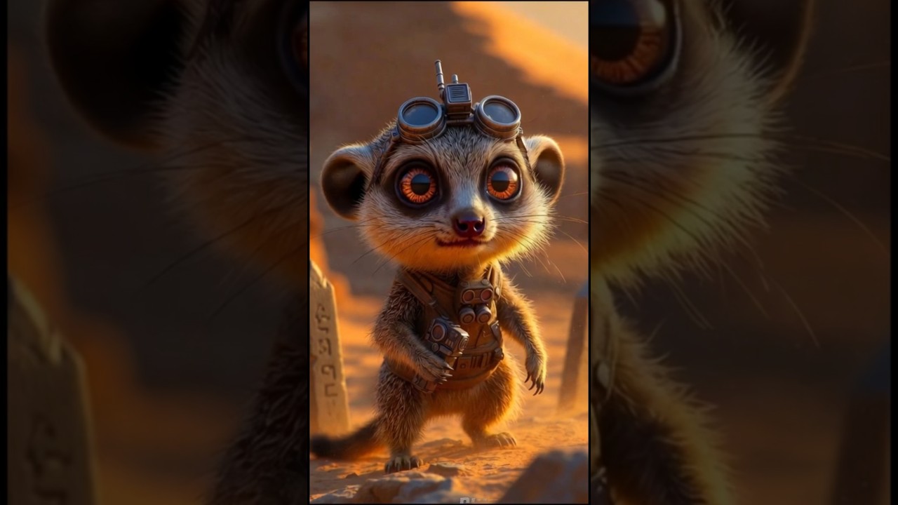 baby meerkat investigator decoded an ancient desert signal and celebrated like a pro 😭🏜️✨