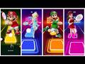 Mario vs Rosalina vs Luigi vs Pauline 🔥 Tiles Hop Battle