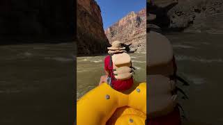 Corey “riding bull” on some gentle waves #grandcanyon #travel #thebarrscene