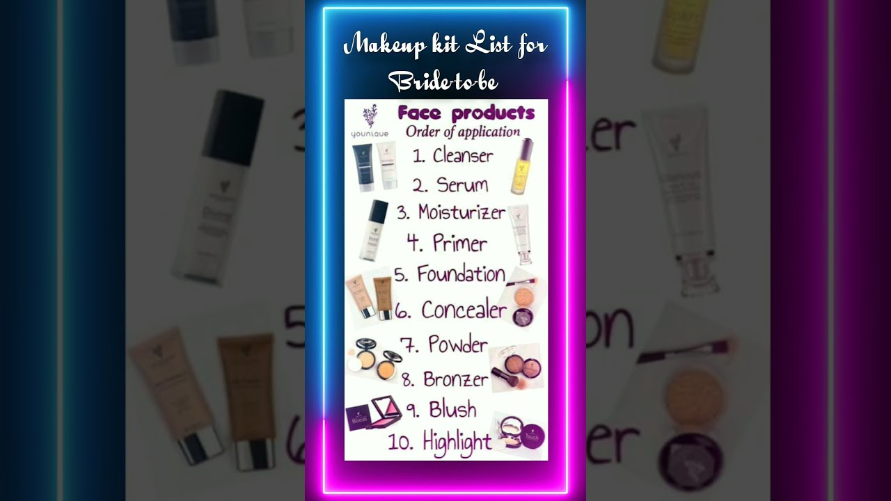 Makeup Kit List For Brides