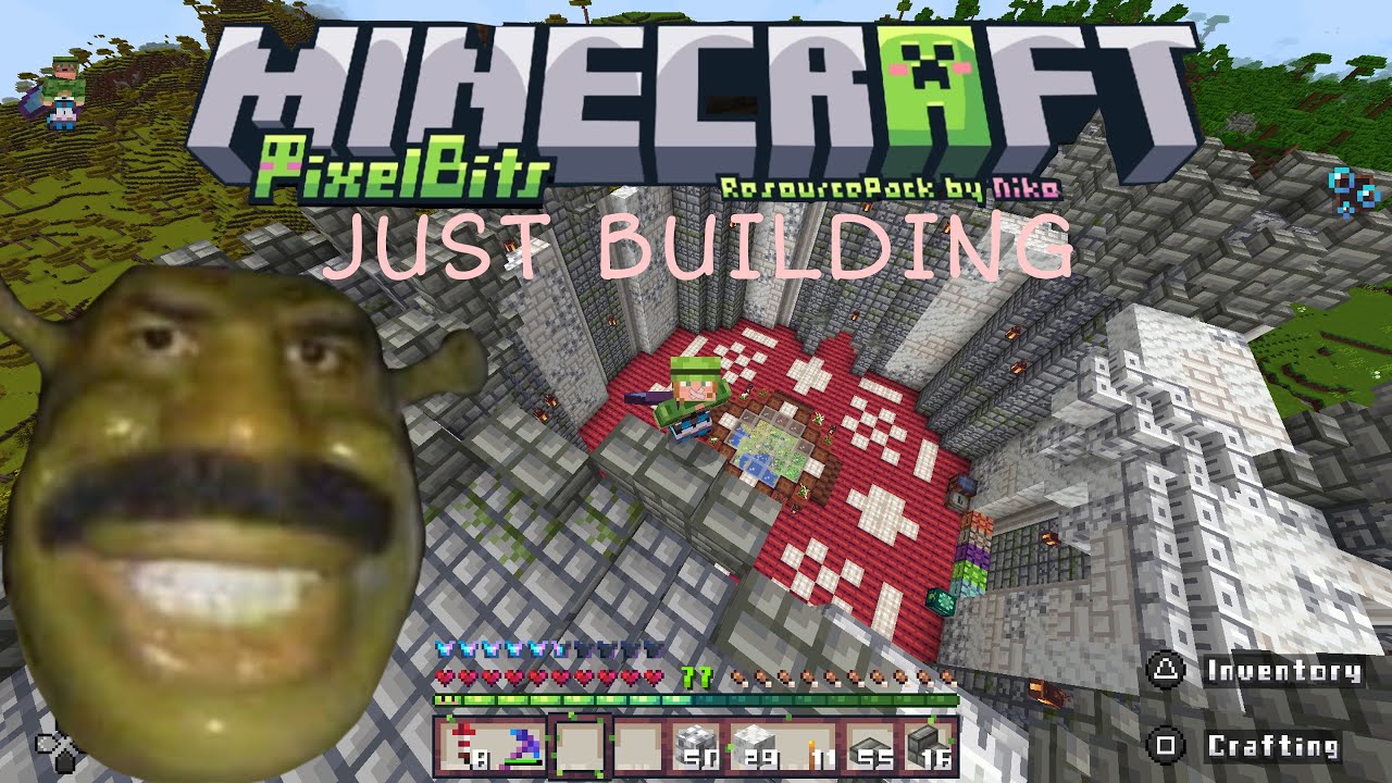 MINECRAFT NO TALKING JUST BUILDING! BUILDING MAP ROOM/MINI CASTLE (PT2 ...