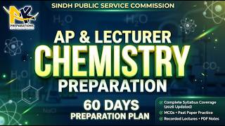 SPSC Chemistry Lecturer &amp; AP Preparation | 60 Days Complete Crash Course | PDF Notes | Best Books
