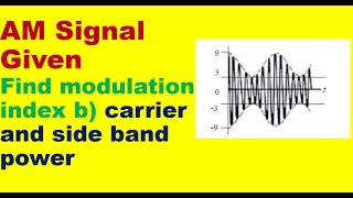 Famous Communication system Problem-8| Find modulation index and power in Amplitude modulated signal Profile