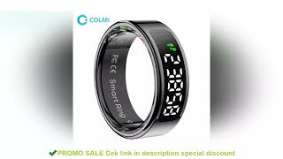 2025 COLMI R12 Smart Ring with Display Screen and Touch, Wireless Charging, Health Manager, 5 ATM Wa
