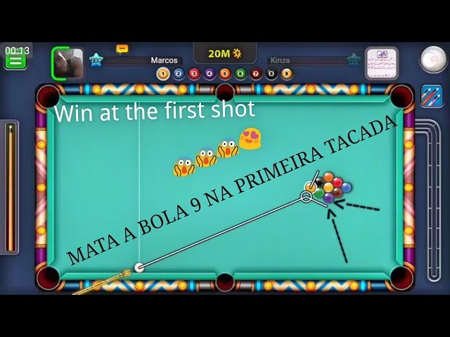 APRENDA A DAR A TACADA MAIS IMPORTANTE DO JOGO!! A TACADA INICIAL!! 8 Ball  pool 