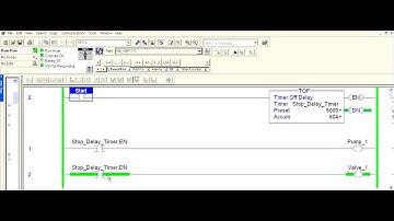 PLC Off delay timer (TOF Instruction) demo