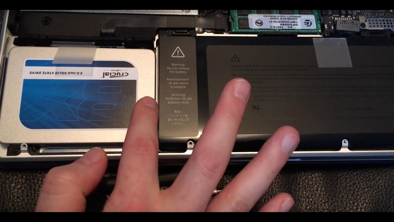 How To Install New 480gb Crucial Bx0 2 5 Inch Ssd In Macbook Pro Youtube