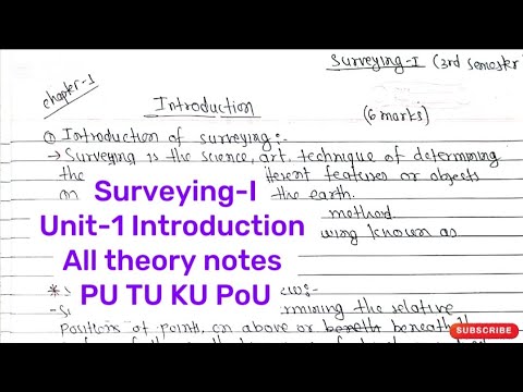 Pou Notes Introduction of Surveying|All theory notes|Surveying-I Purbanchal ...