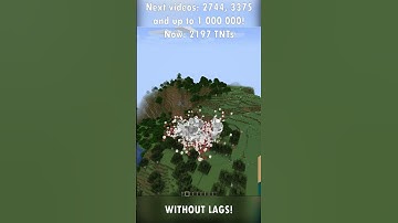 Exploding 2197 TNTs without lags! #minecraft #tnt #minecrafttnt #minecraftgameplay #lag #mod #memes