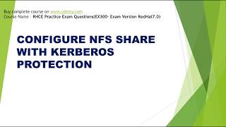 How to configure NFS  Share with Kerberos Protection (RHCE-EX300)