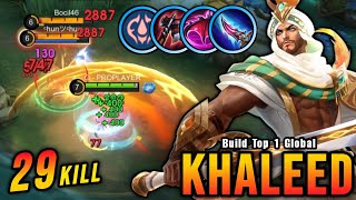 29 Kills!! Khaleed Crazy LifeSteal with Brutal Damage!! - Build Top 1 Global Khaleed ~ MLBB screenshot 3