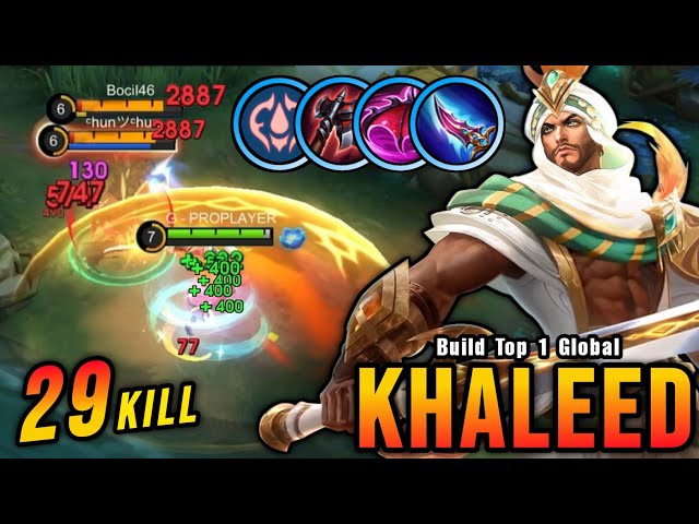 29 Kills!! Khaleed Crazy LifeSteal with Brutal Damage!! - Build Top 1 Global Khaleed ~ MLBB class=