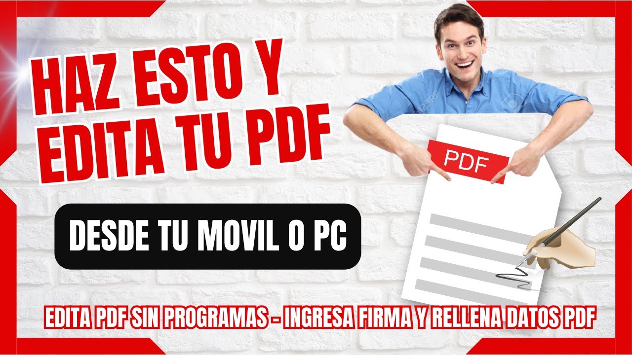 Como Editar PDF En PC O Móvil Sin Programas | Poner Firma En PDF - YouTube