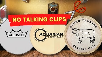 Short Version - Remo Ambassador, Aquarian Vintage vs Calfskin heads -  Leedy Snare drum