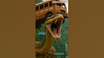 AI Nature Exploration | Amazing Scenery | Python vs Bus😲 #shorts #trending #wow#ai#Phython#Bus