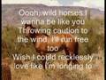 Natasha Bedingfield Wild Horses - w/ lyrics