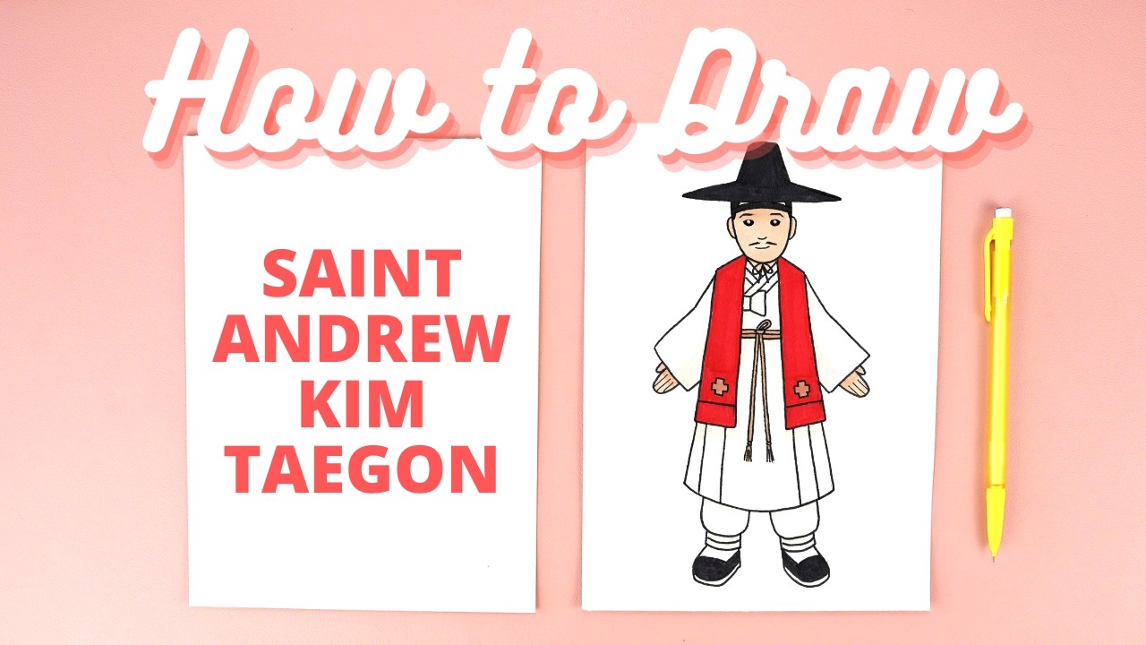 How to Draw Saint Andrew Kim Taegon Step-by-Step Catholic Art Tutorial