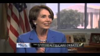 Pelosi - what a difference a year makes.