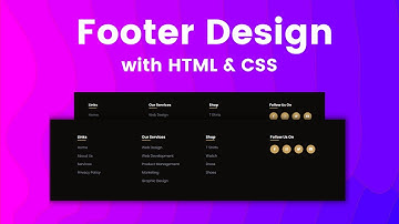 Responsive  Footer Section Design Using HTML And CSS | Website Footer