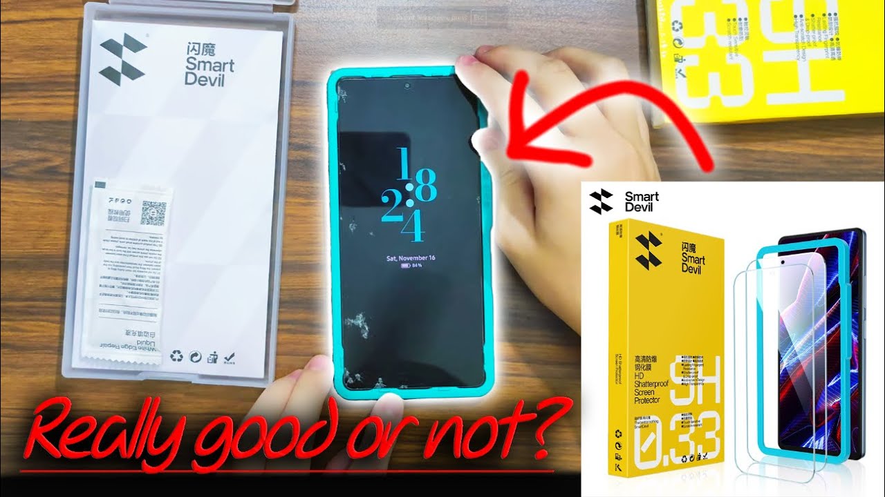 Smartdevil Screen Protector Instructions Unboxing / Applying - SmartDevil Screen protector for POCO F5 - YouTube