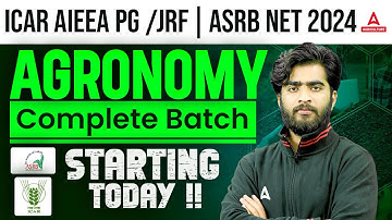 ICAR AIEEA PG/JRF & ASRB Net Agronomy | Complete Batch Starting Today | By Krashna Sir