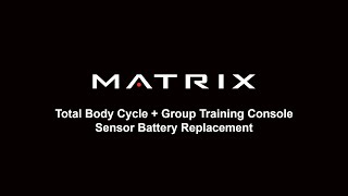 Total Body Cycle + Group Training Console - Sensor Battery Replacement