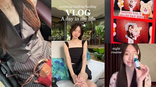 Vlog🩶 a day in my life | 11.11 shopee event & cafe & healing at ใต้บ้านคาเฟ่ 🧘🏼‍♀️🫧🌺💌