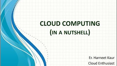 Cloud Computing in a nutshell Part 1