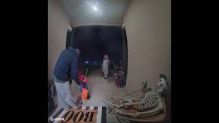 Halloween Animatronic Startles a Trick-or-Treating Child
