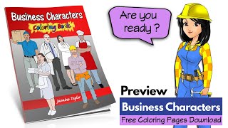 Business job worker employee career laborer coloring book REVIEW FREE download pages sheets 2019