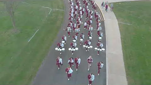 Drone View of Shippensburg High School Marching Ba...