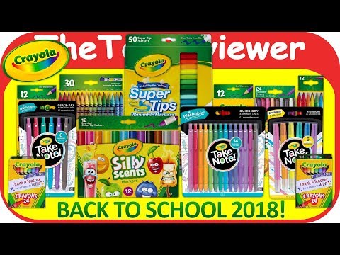 Crayola Back To School Haul 2018 Take Note Silly Scents Supply Unboxing Toy Review By Thetoyreviewer