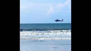 Apache Helicopter Beach Flyover