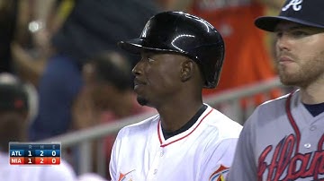 ATL@MIA: Gordon drives in Alvarez with sharp single