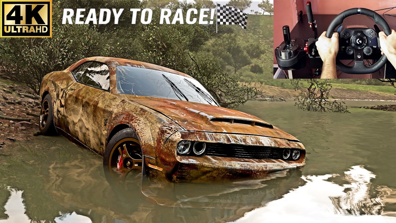 RESTORED & RACED VS SUPERCARS! Dodge Challenger SRT Demon | Forza Horizon 5  Steering Wheel Gameplay