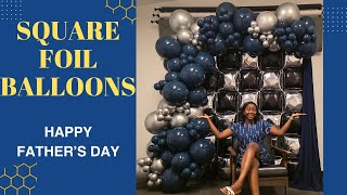 Square Foil Balloon Backdrop Tutorial