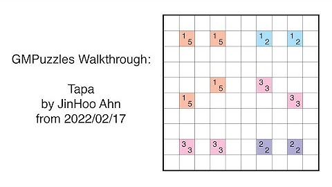 GMPuzzles - 2022/02/17 - Tapa by JinHoo Ahn
