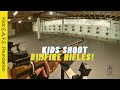 Kids shooting rimfire rifles on the range!