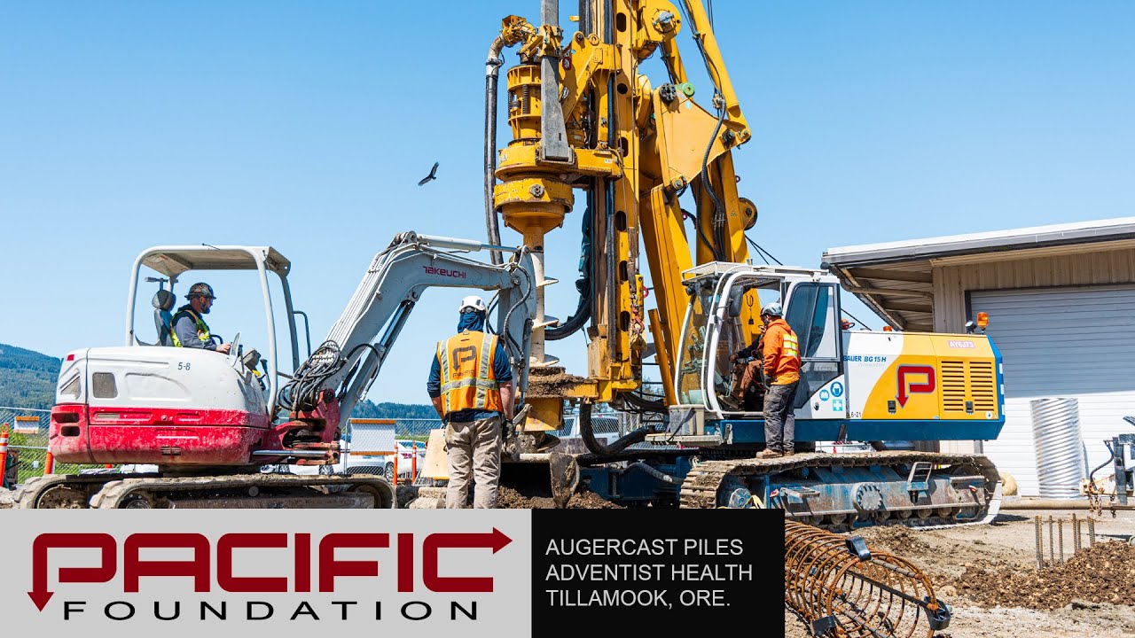 Augercast Piles with a Bauer BG 24 | Deep Foundation Construction | Pacific Foundation