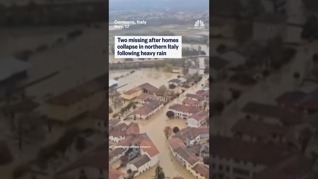 Two missing after homes collapse in northern Italy following heavy rain