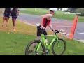 People are transition to the bikes at the LCCM Duathlon