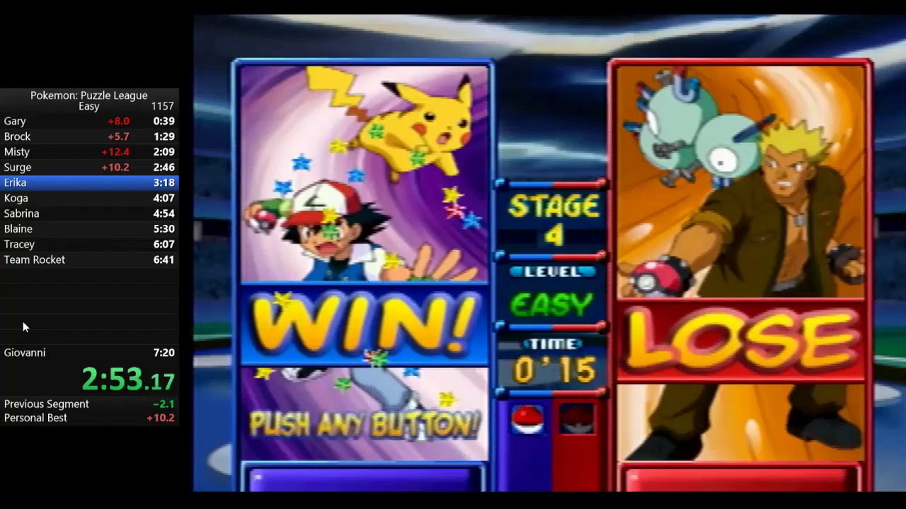 Pokemon Puzzle League - Speedrun  - 