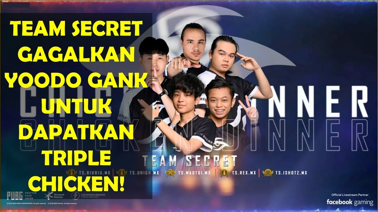 Pertembungan El Classico yang mendebarkan antara Yoodo Gank & Team Secret dalam perebutan chicken!