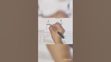 How to draw Kaaba drawing/ easy tutorial #kaaba #youtubevideos #blackpenart #youtubeshorts #ramadan