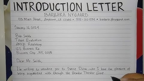 How To Write An Introduction Letter Step by Step Guide | Writing Practices