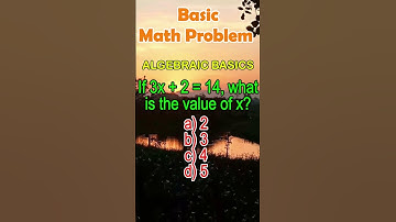If 3x + 2 = 14, what is the value of x? a)2 b)3 c)4 d)5#MATH #viralvideochallenge #civilservice