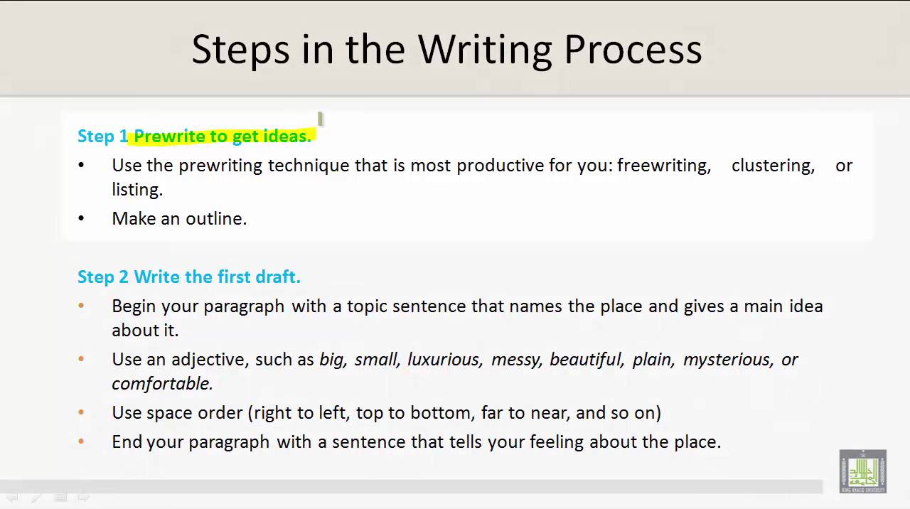 Technical Report Writing  U26-L26  Steps in the Writing Process