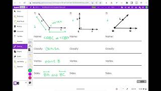 Unit 3 Learning Target 1 Notes Video #3 -- Naming Angles